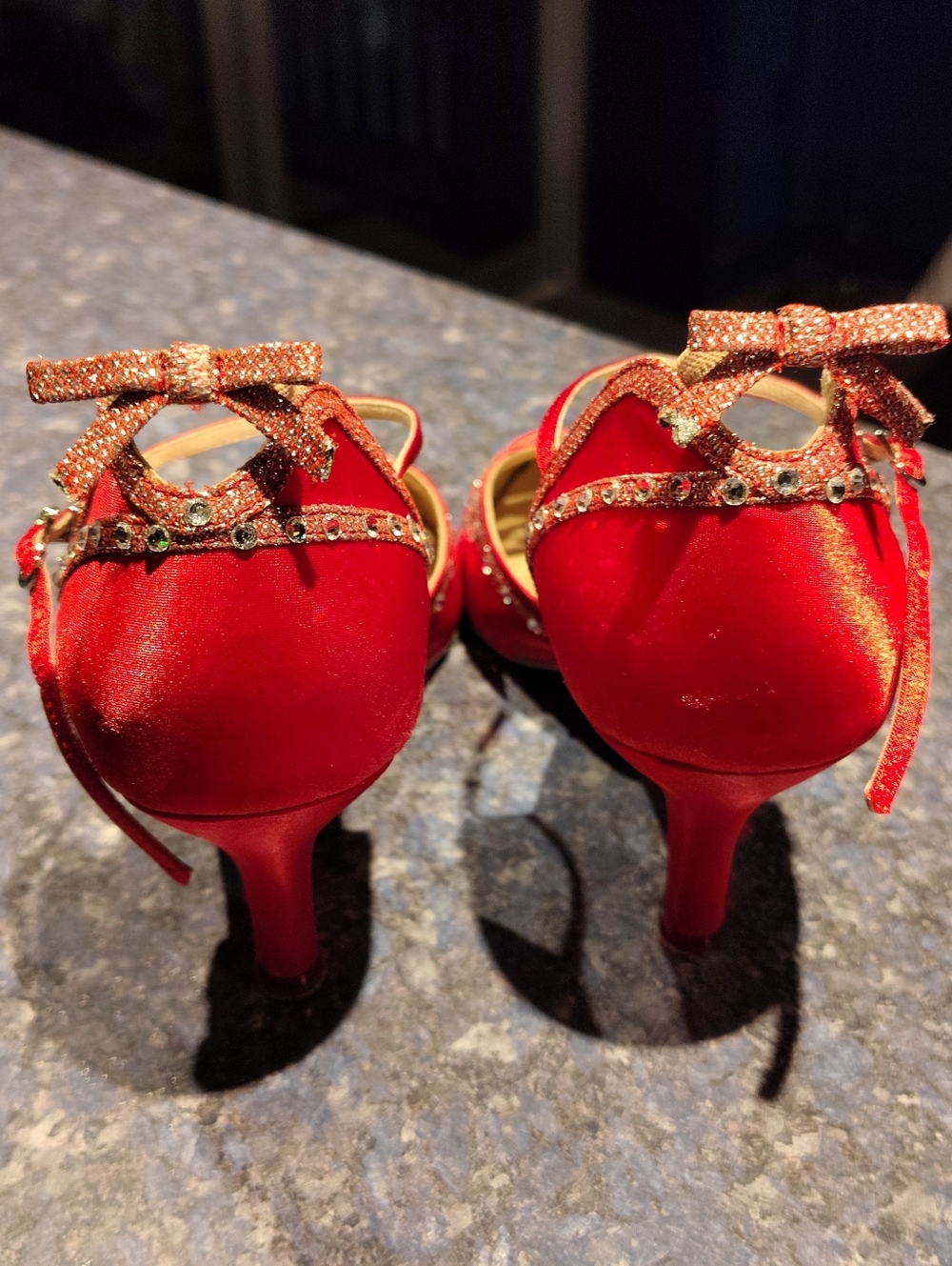 Practically Like New Red Capezio Ballroom Dance Shoes. 8.5 - Picture 7 of 9